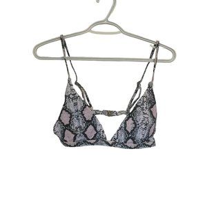 Snake skin print two piece thing bikini Set sz L NWT